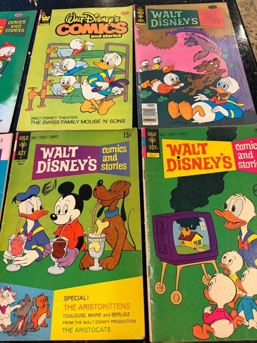 1970s Walt Disney Comics Donald Duck Gold Key Whitman 13 Comic Books Lot